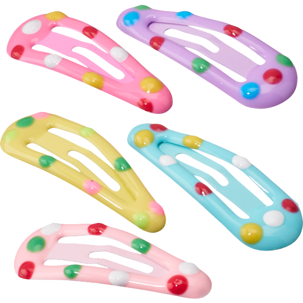 Haarclips mini mit Punkten, bunt ebelin