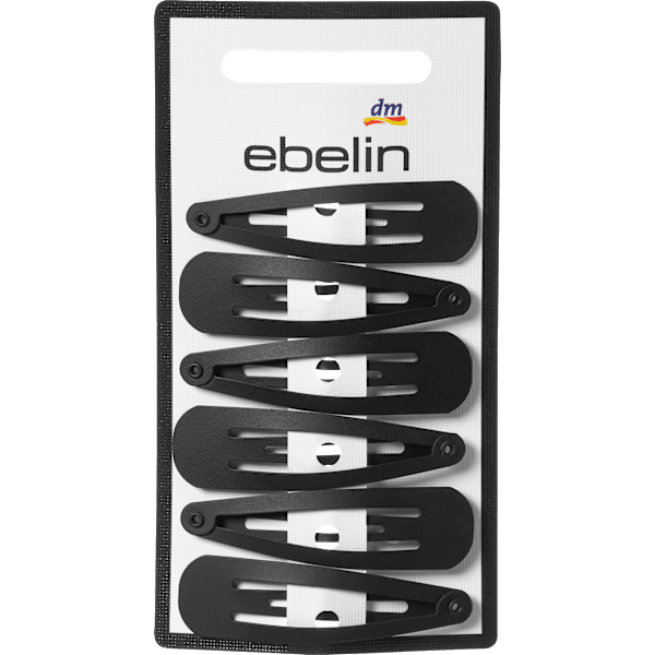 Haarclips mittel, schwarz ebelin