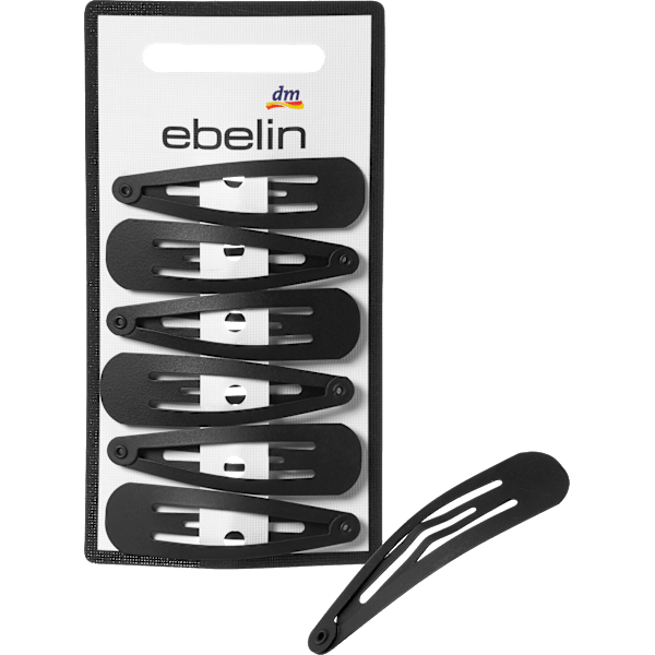 Haarclips mittel, schwarz ebelin