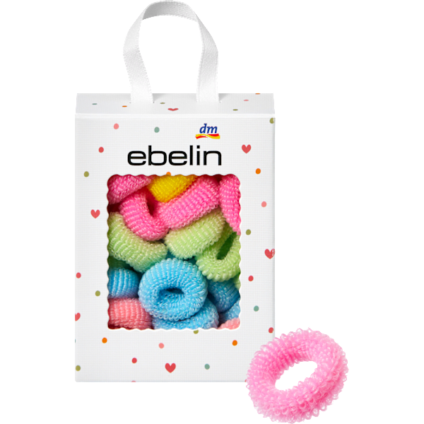 Haargummis in Box, bunt ebelin