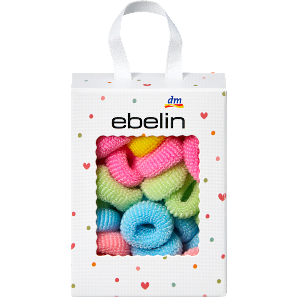 Haargummis in Box, bunt ebelin