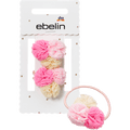 Haargummis Pompoms, rosa/gelb ebelin