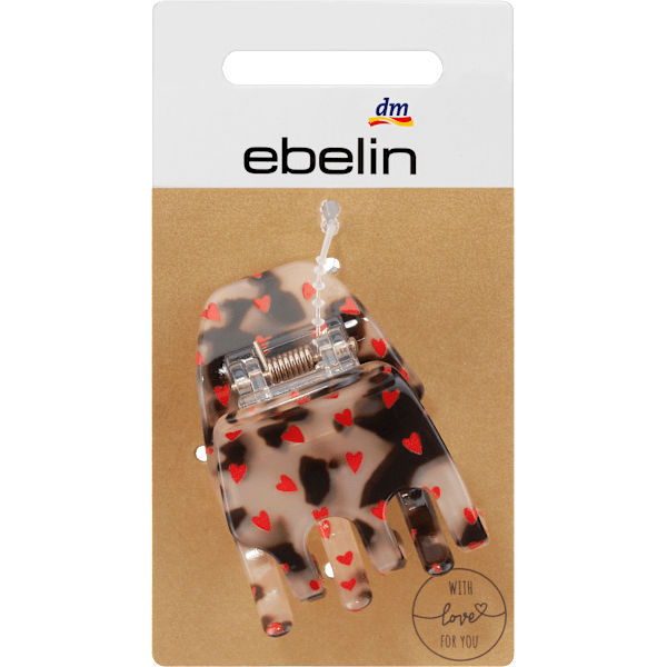 Haarklammer mit Herzchenprint ebelin