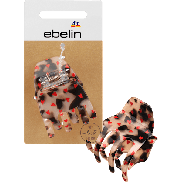 Haarklammer mit Herzchenprint ebelin