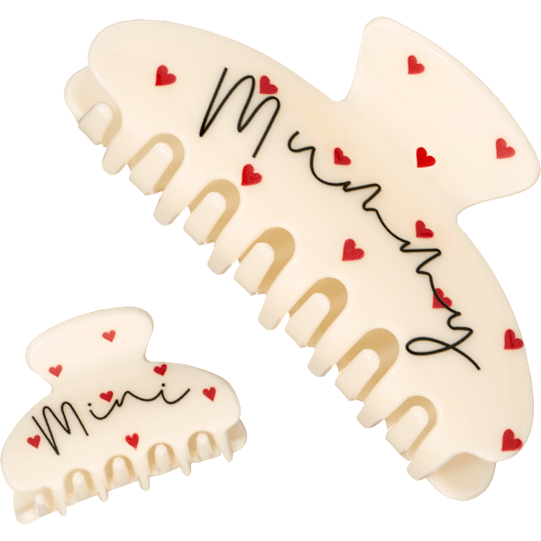 Haarklammer Set Mummy & Mini creme 2tlg ebelin