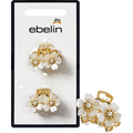 Haarklammern mit Blumen-Applikationen, Gold-Optik ebelin