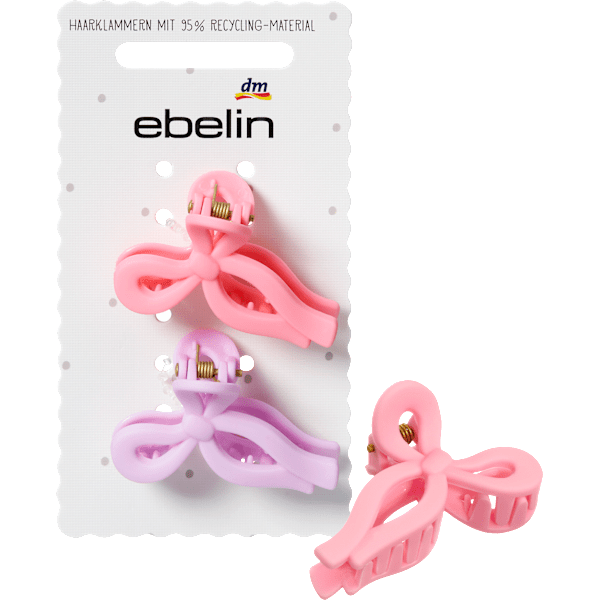 Haarklammern Schleife, lila, rosa ebelin