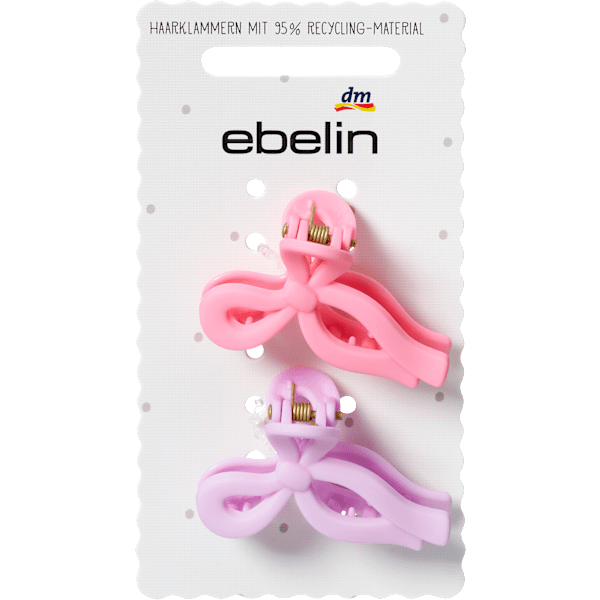 Haarklammern Schleife, lila, rosa ebelin