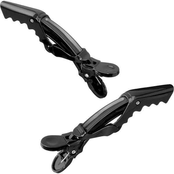 Haarklemmen Kroko, schwarz ebelin
