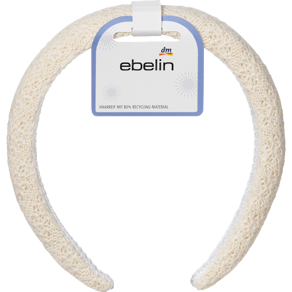 Haarreif gepolstert, beige ebelin