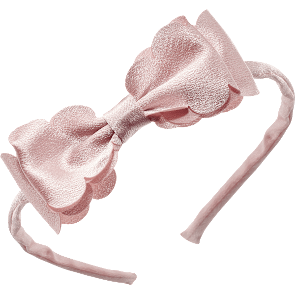 Haarreif Satin-Optik mit Schleife, rosa ebelin