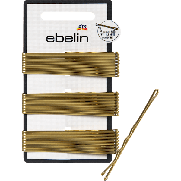 Haarschieber lang, Gold-Optik ebelin