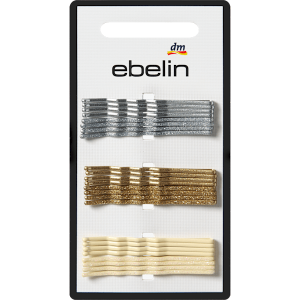 Haarschieber mit Glitzer, Silber-/Roségold-& Goldoptik ebelin