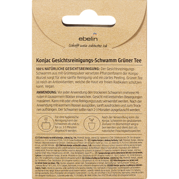 Konjac Gesichtsreinigungs-Schwamm ebelin