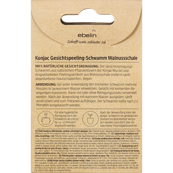 Konjac Gesichtsreinigungs-Schwamm ebelin