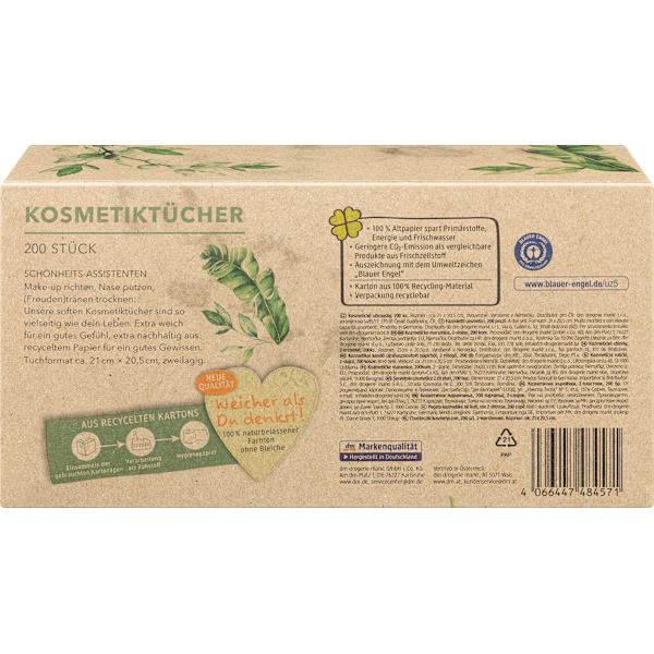 Kosmetiktücher Recycling ebelin