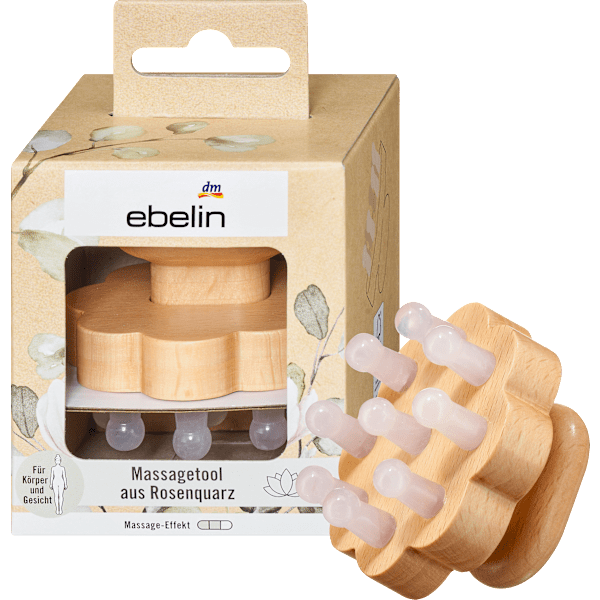 Massagetool mit Rosenquarz ebelin