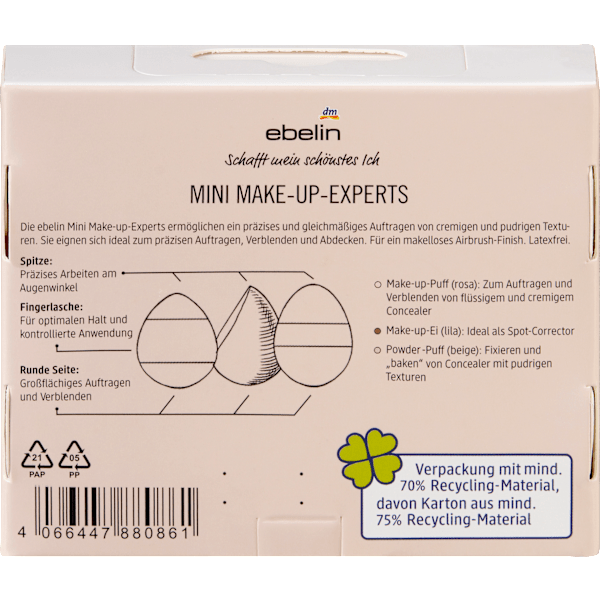 Mini Make-up-Experts Schwamm&Applikatoren Set ebelin