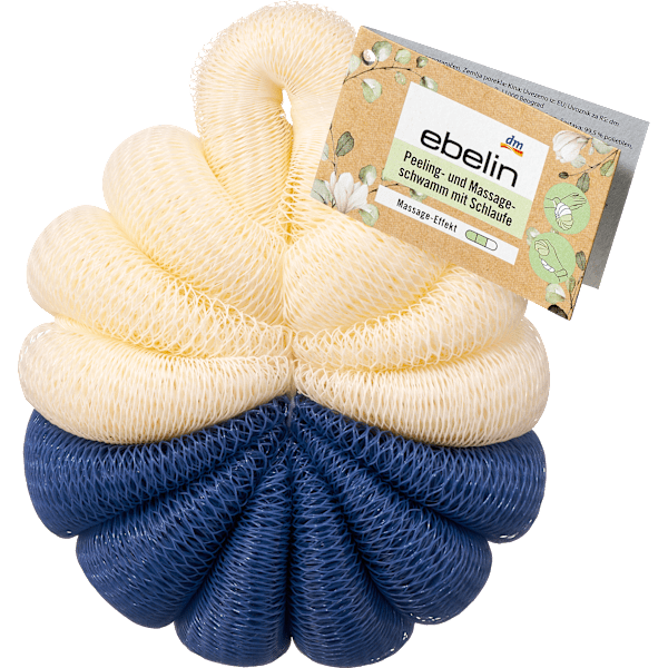 Peeling-Massageschwamm mit Schlaufe ebelin
