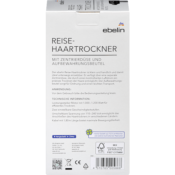 Reiseföhn ebelin