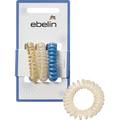 Spiralhaargummis weiß/blau/gold ebelin