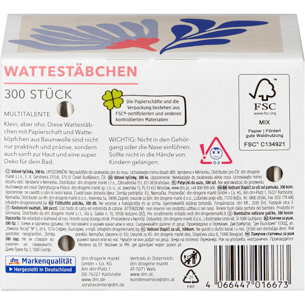 Wattestäbchen Motiv-Box ebelin