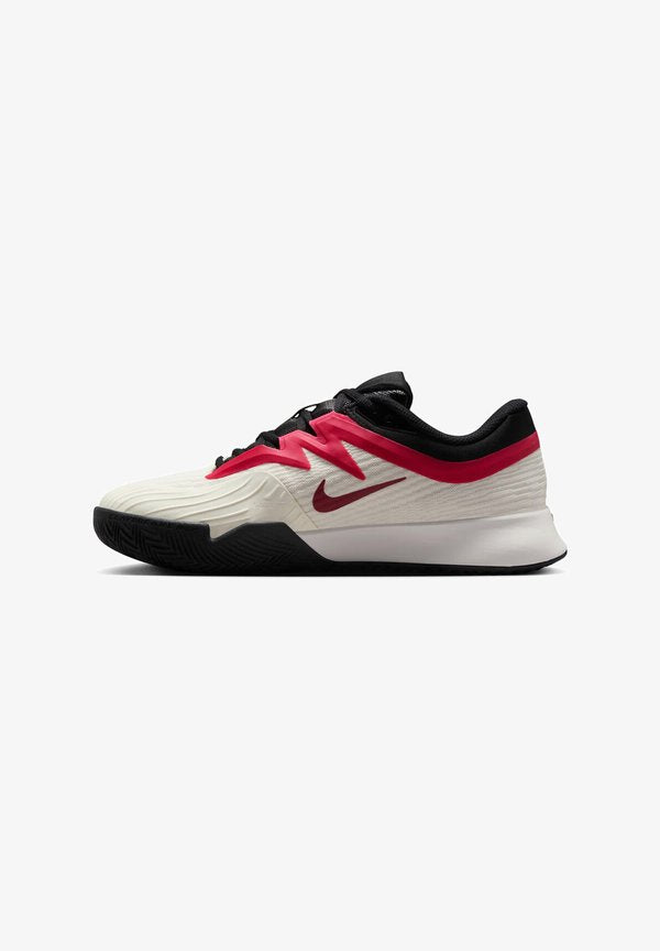 Nike Performance VAPOR PRO 3 CLAY - Clay court tennis shoes - pale ivory/rush pink ail team red black