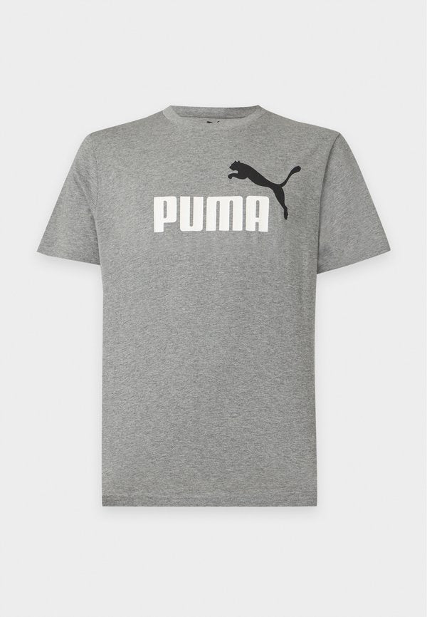 Puma 2 COLOR NO. 1 LOGO TEE - Print T-shirt - medium gray heather