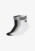 adidas Originals 3S ANKLE S 3PACK UNISEX - Socks - white/medium grey heather/black