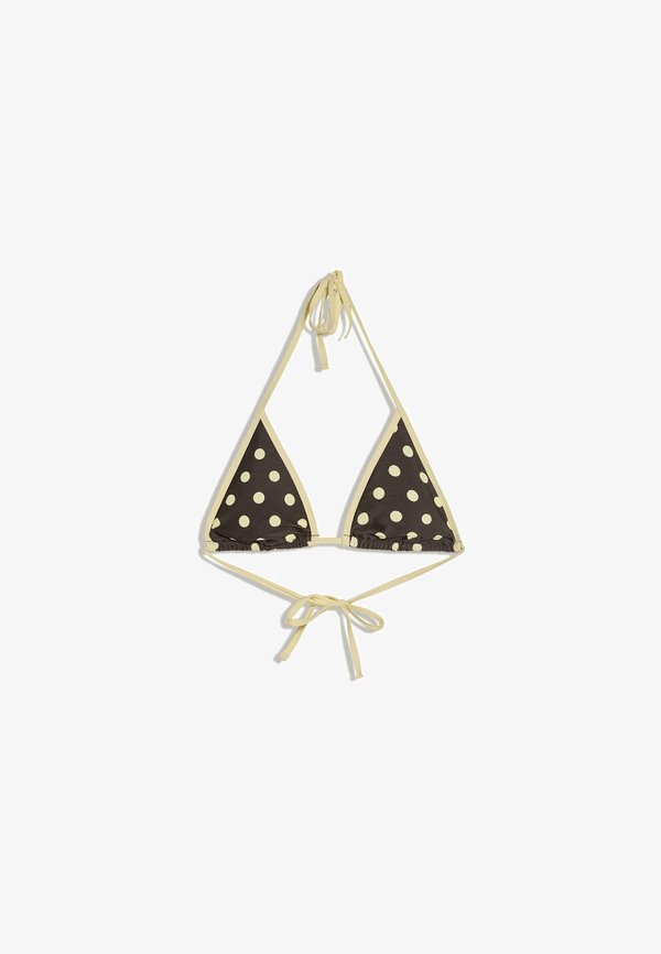 Bershka POLKA DOT  - Bikini top - dark brown