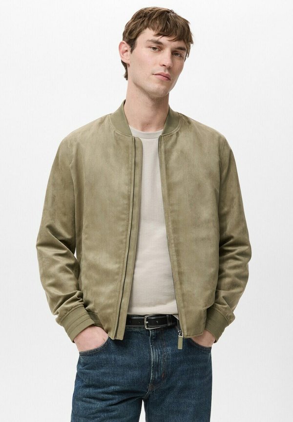 Mango Bomber Jacket - khaki