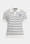 Lauren Ralph Lauren Woman STRIPED COTTON-BLEND POLO