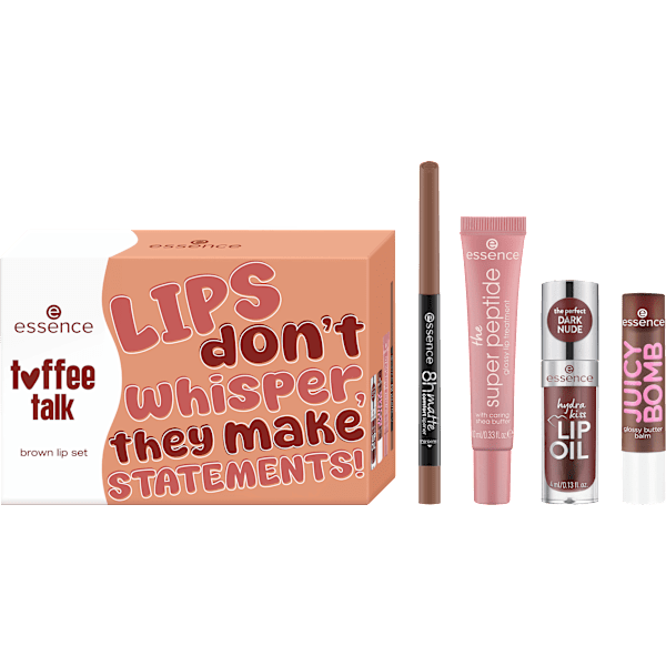 Geschenkset Toffee Talk Brown Lip 4 tlg essence