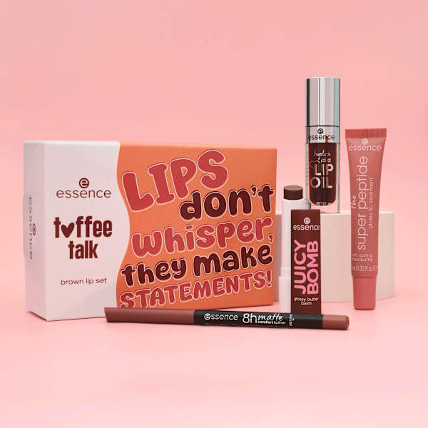 Geschenkset Toffee Talk Brown Lip 4 tlg essence