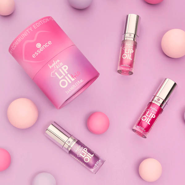 Lippenöl Set Hydra Kiss Lip Oil Trio (3x4ml) 3tlg essence