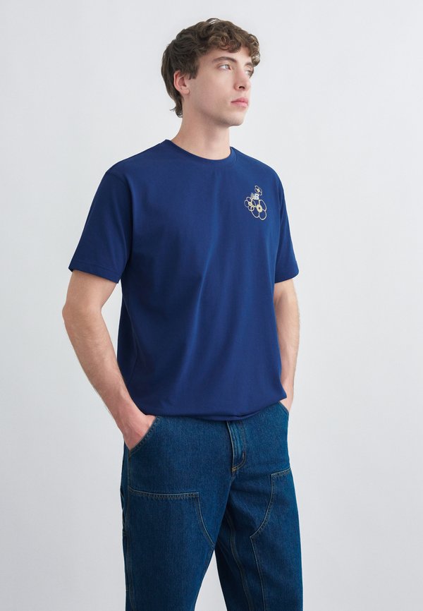 New Balance LA CITY RUN - Print T-shirt - blue oyster