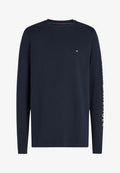 Tommy Hilfiger LOGO LONG SLEEVE TEE - Long sleeved top - blue