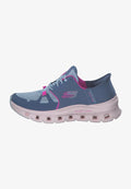 Skechers Trainers - slate mesh pink trim