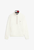 Tommy Hilfiger FLAG ZIP - Sweatshirt - ivory petal