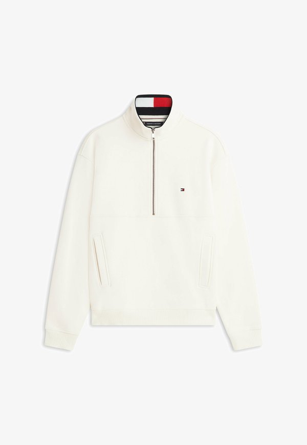 Tommy Hilfiger FLAG ZIP - Sweatshirt - ivory petal