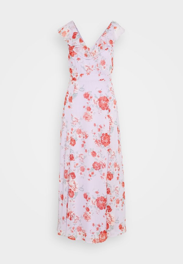 VILA VIRILLA V NECK FRILL ANKLE DRESS