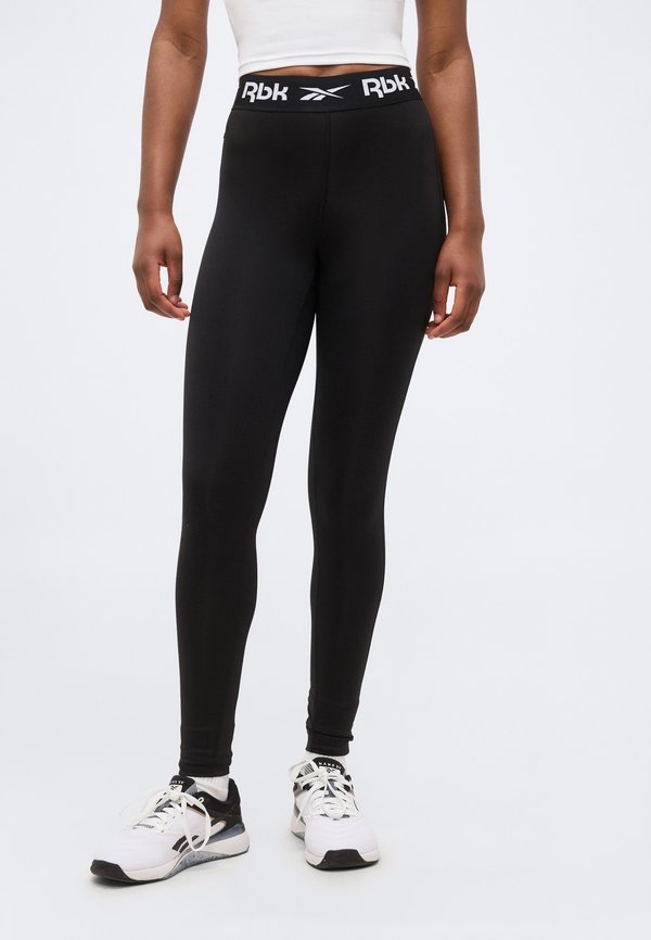 Reebok CORE FITNESS TRAINING RUCHED  - Leggings - black