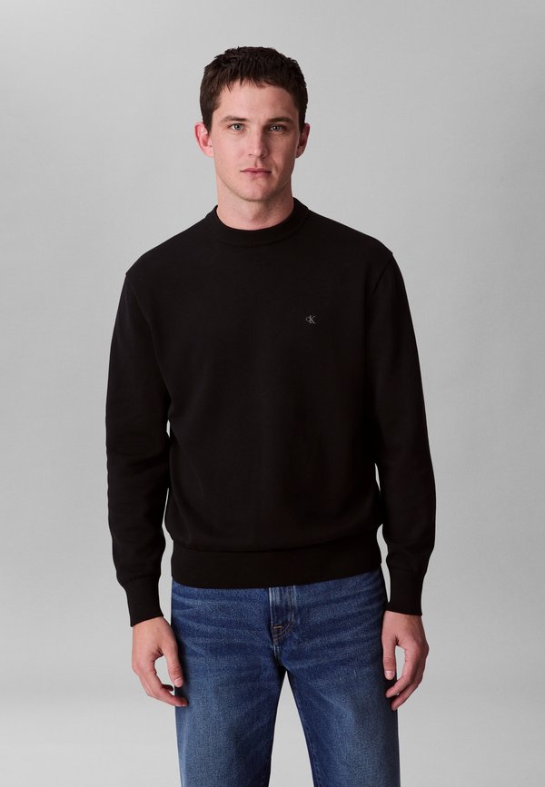 Calvin Klein Jeans LONG SLEEVED RELAXED CREW NECK - Jumper - black