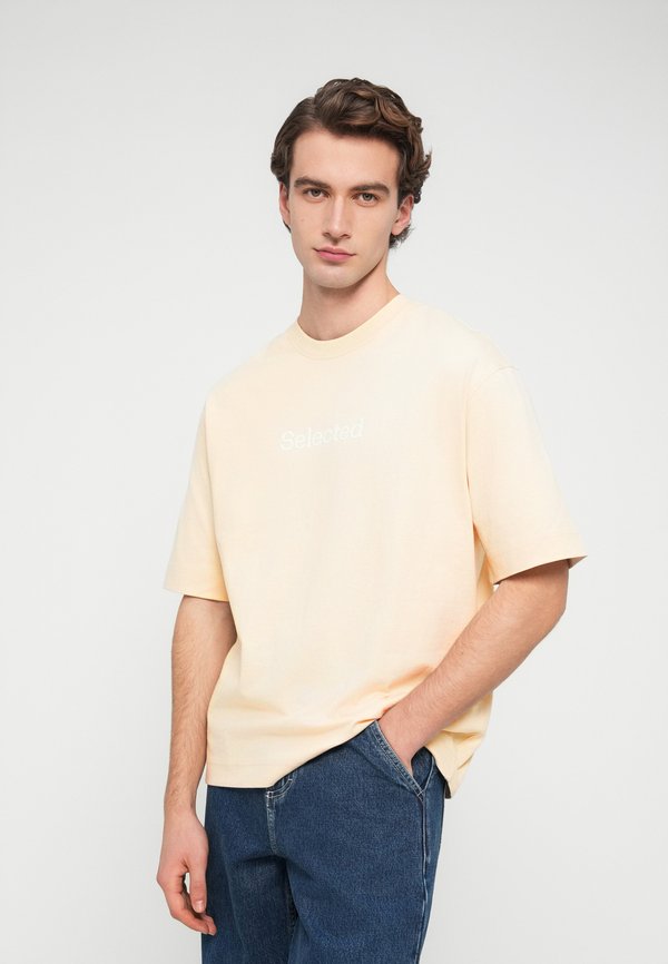 Selected SLHRELAXWILL O NECK LOGO TEE