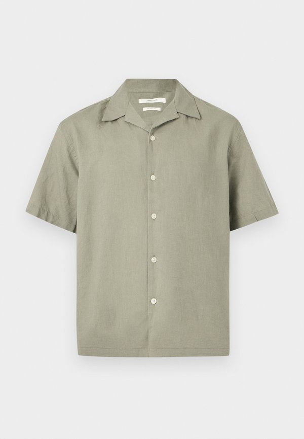 Selected Short sleeved linen blend