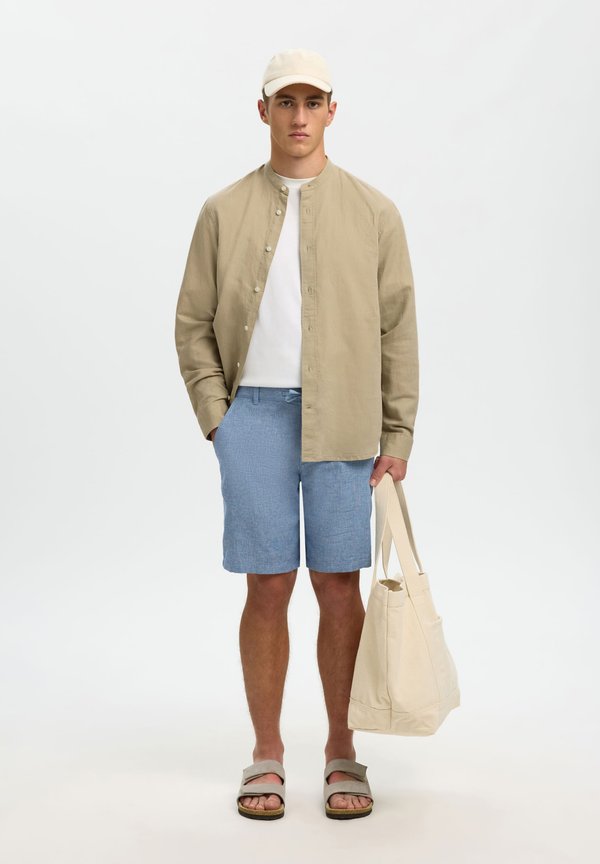 Selected Long sleeved linen blend