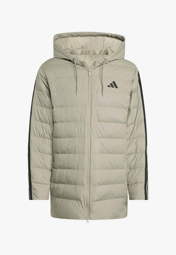 adidas Sportswear ESSENTIALS CLIMAWARM 3 STRIPES HOODED  - Down coat - silver pebble