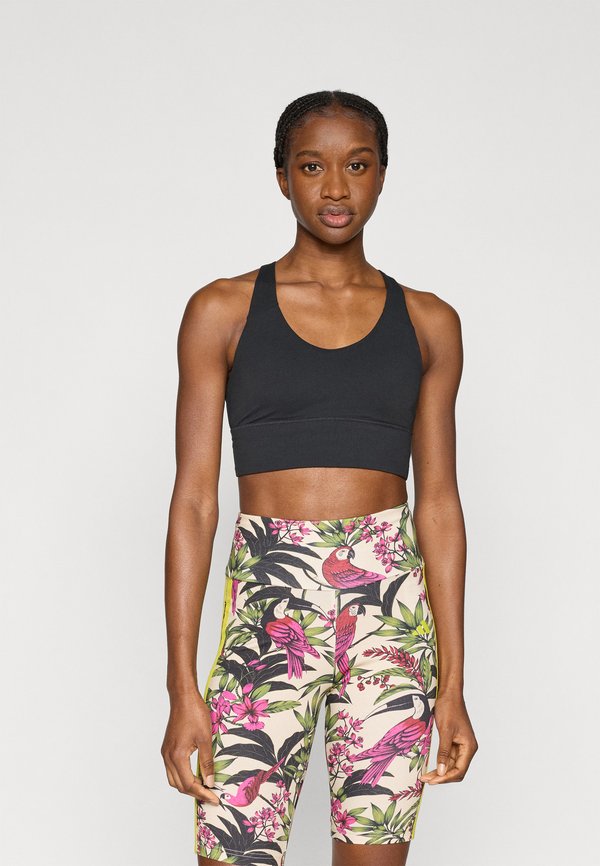 adidas Performance 3 STRIPES STUDIO ALL ME - Light support sports bra - black