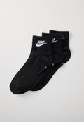 Nike Sportswear EVERYDAY ESSENTIAL ANKLE UNISEX 3 PACK - Sports socks - black/white