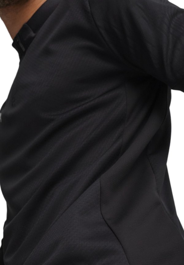 Puma TEAMFINAL TRAINING 1/4 ZIP  - Long sleeved top - schwarzsilbernull